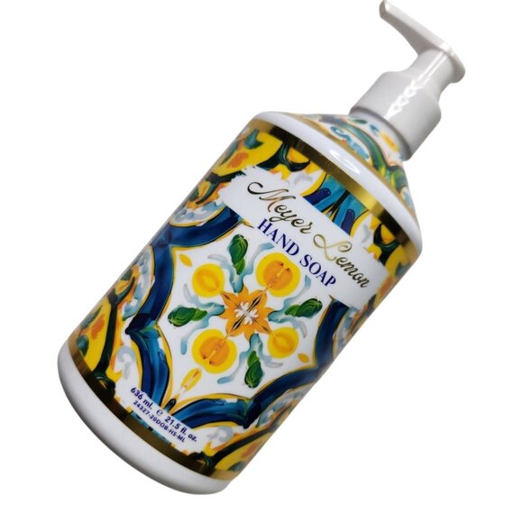 Home & Body Co Dolce Brezza Meyer Lemon Hand Soap 21.5 fl oz 636 ml Blue Gold - Picture 4 of 4